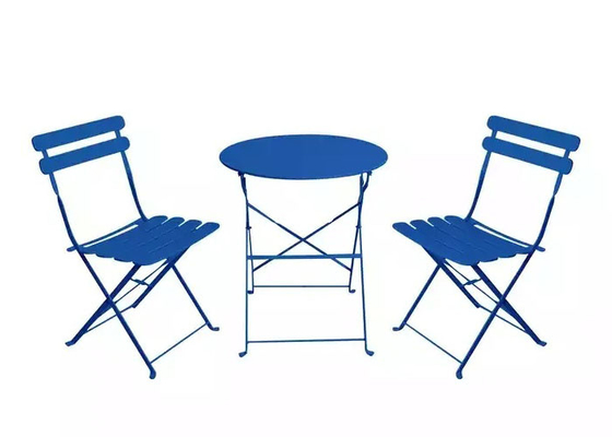 فروش داغ مبلمان استیل باغ در فضای باز گفتگوی اوقات فراغت مجموعه پاسیو بیسترو میز و صندلی تاشو
